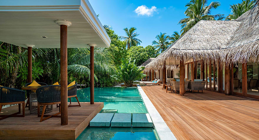 Two-Bedroom Beach Pool Residence at Anantara Kihavah Villas