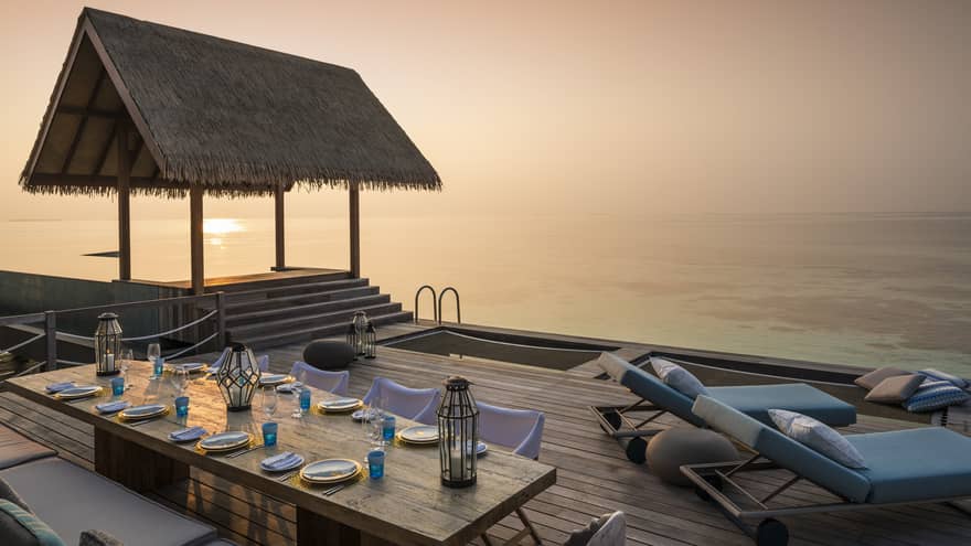Two-Bedroom Water Villa at Four Seasons Private Island Maldives at Voavah