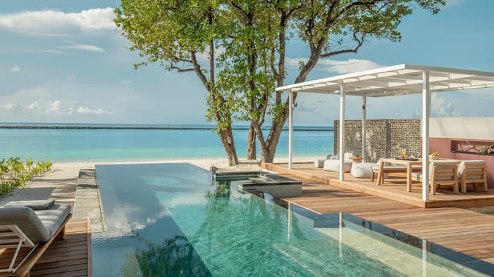 Premier Oceanfront Bungalow with Pool at Four Seasons Resort Maldives at Landaa Giraavaru