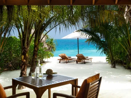 Deluxe Beach Bungalow with Pool at Huvafenfushi Maldives