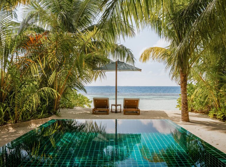 Lagoon Bungalow with Pool at Huvafenfushi Maldives