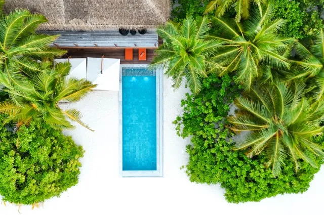 Three Bedroom Beach Suite with Private Pool at Mirihi Island Resort