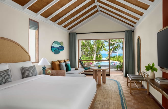 Sunset Beach Villa with Pool at NH Collection Maldives Reethi Resort