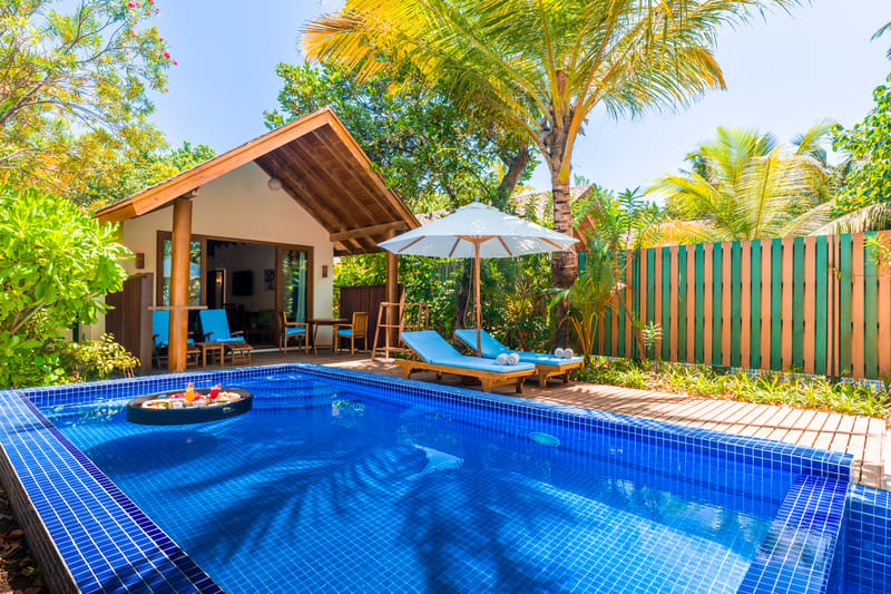 Deluxe Beach Pool Villa at Reethi Faru Resort