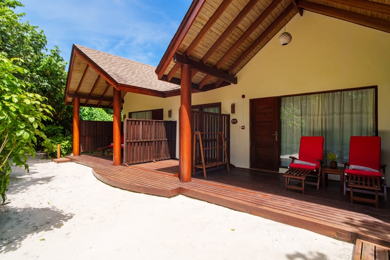 Deluxe Jacuzzi Beach Villa at Reethi Faru Resort