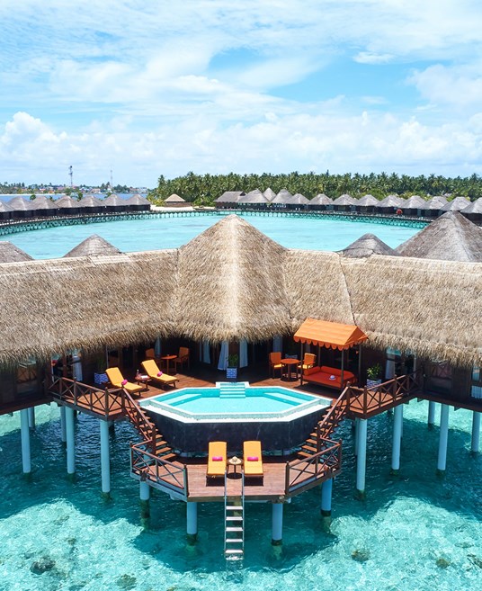 Two Bedroom Water Villa with Pool at Sun Siyam Vilu Reef