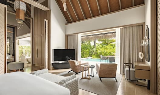 Grand Beach Villa with Pool at Waldorf Astoria Maldives Ithaafushi